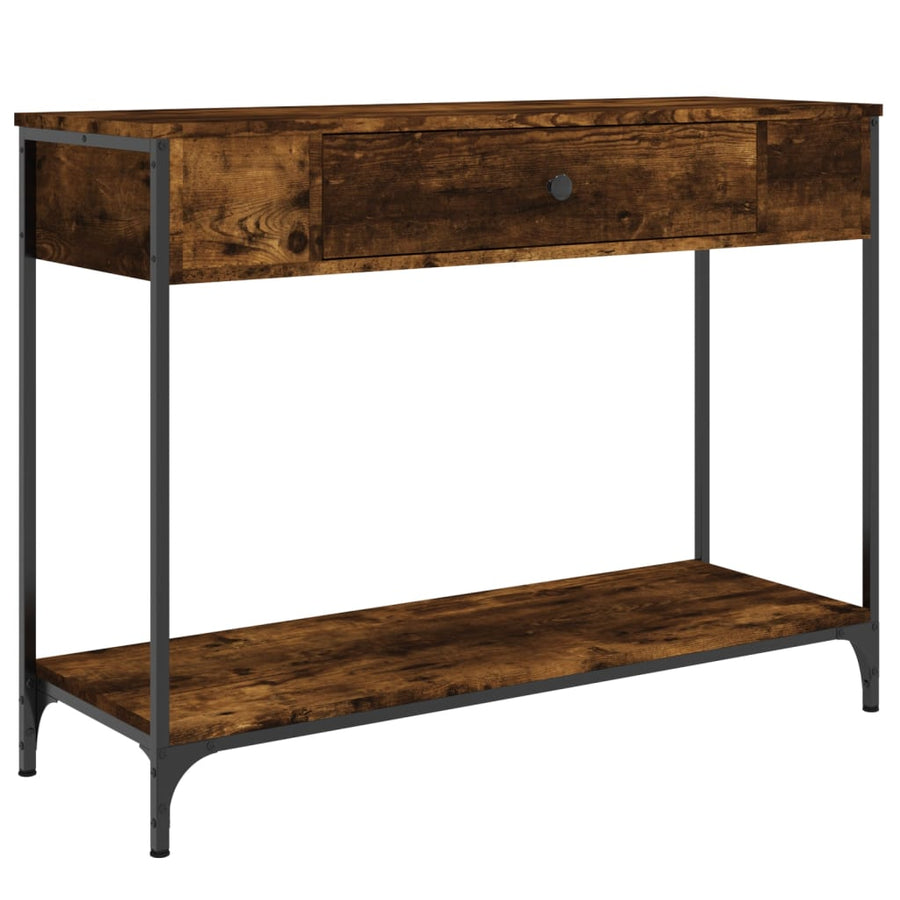 Wandtafel 100X34,5X75 Cm Bewerkt Hout Gerookt Eikenkleurig