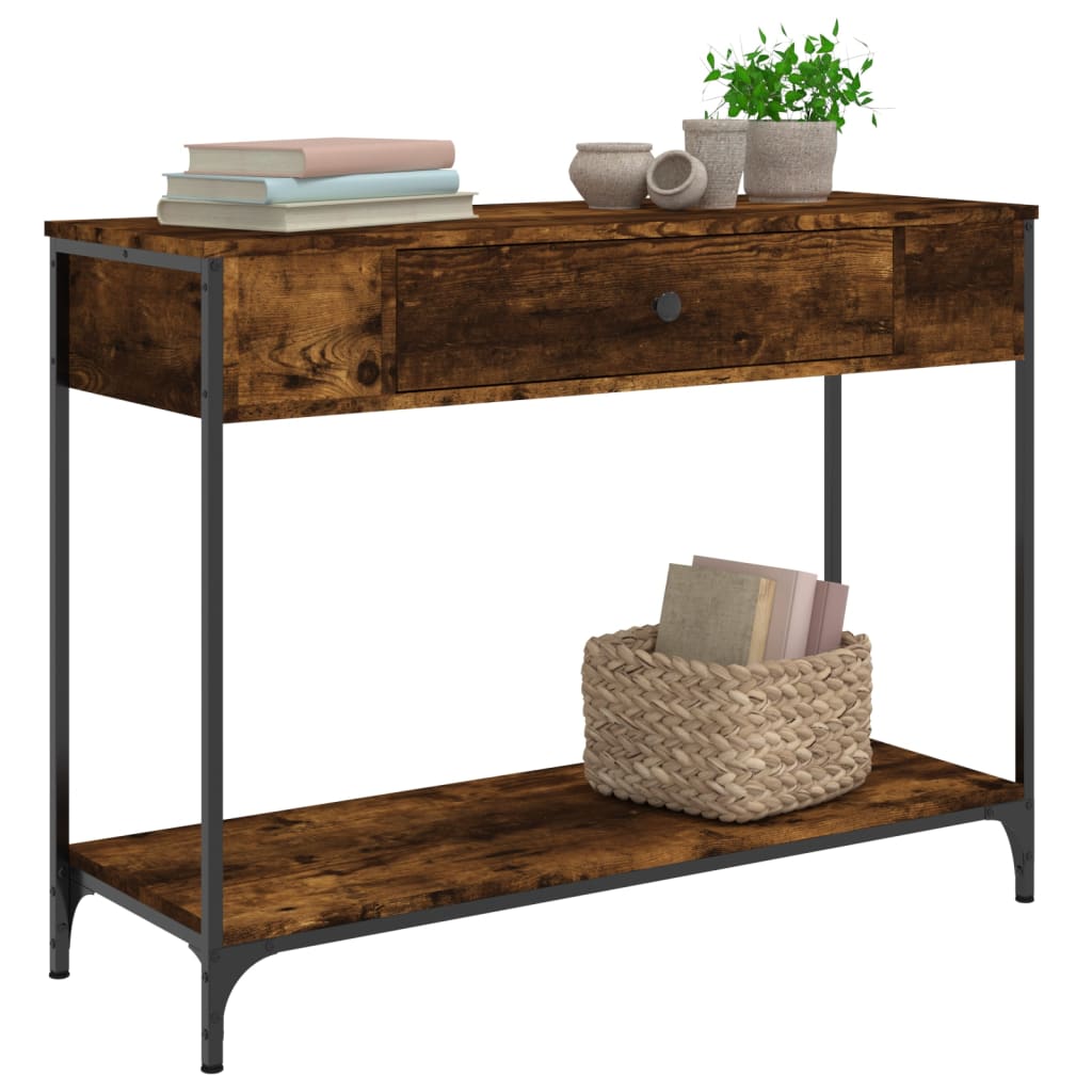 Wandtafel 100X34,5X75 Cm Bewerkt Hout Gerookt Eikenkleurig
