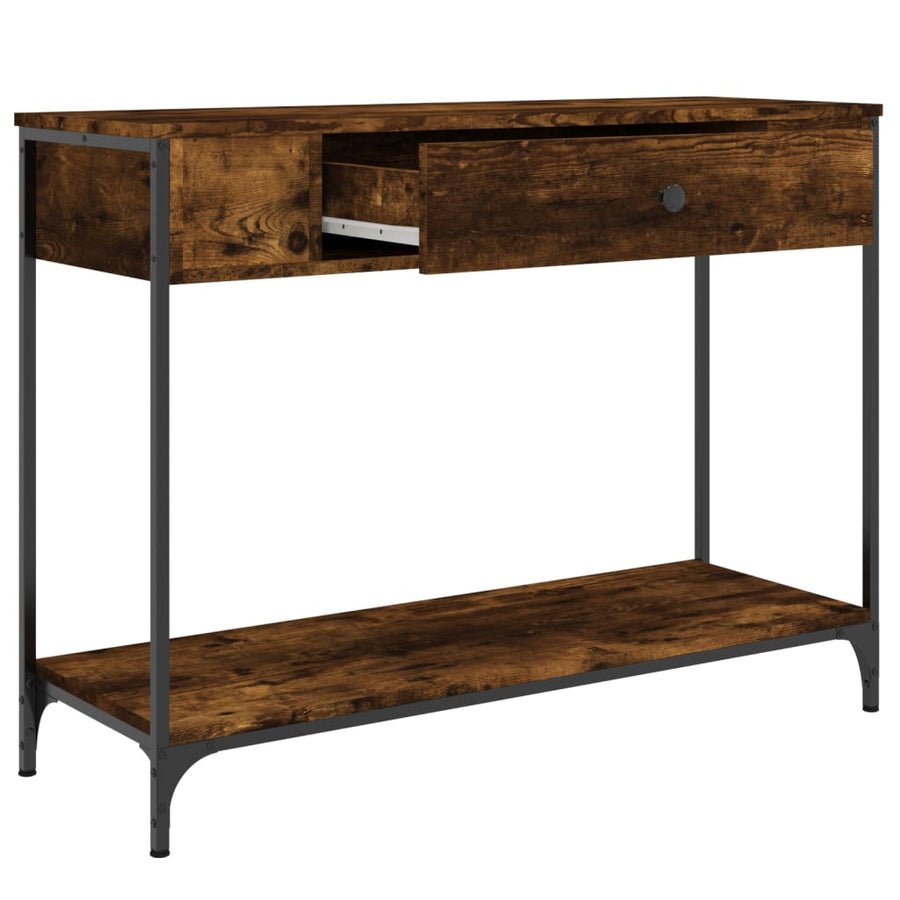 Wandtafel 100X34,5X75 Cm Bewerkt Hout Gerookt Eikenkleurig
