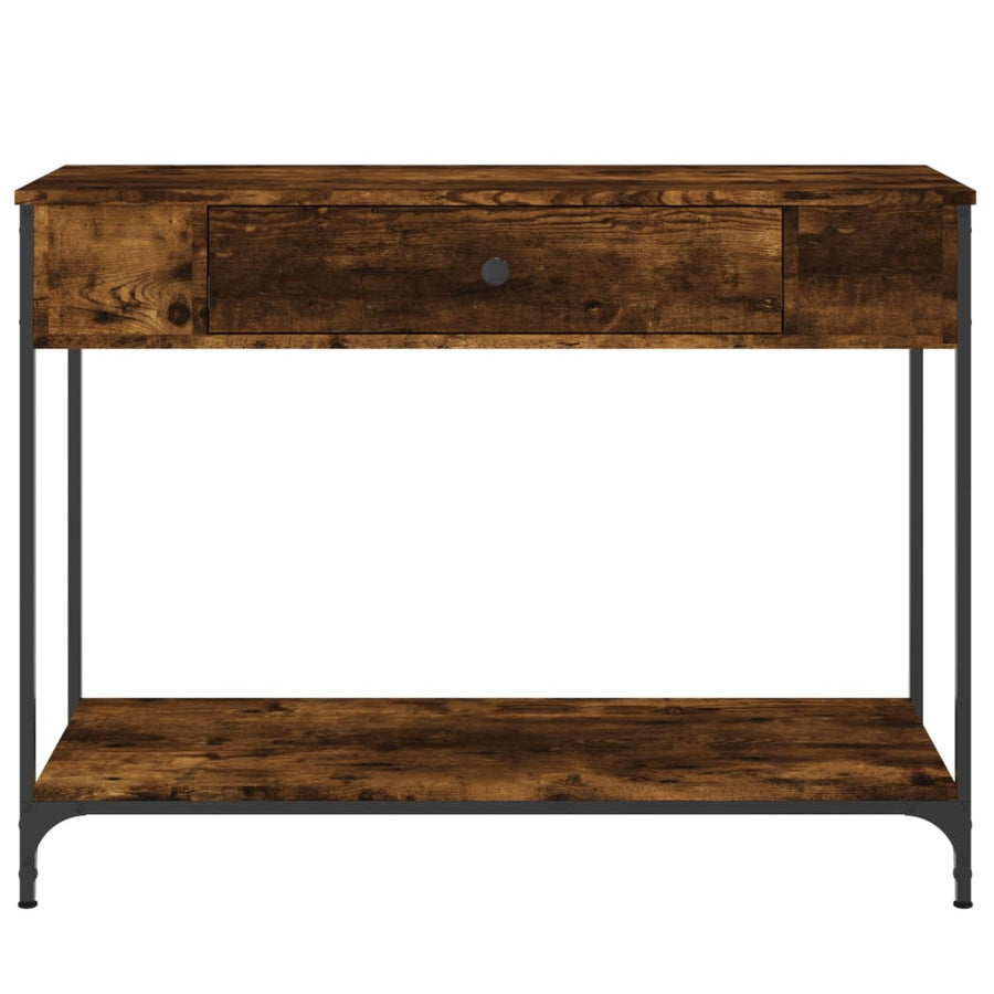 Wandtafel 100X34,5X75 Cm Bewerkt Hout Gerookt Eikenkleurig
