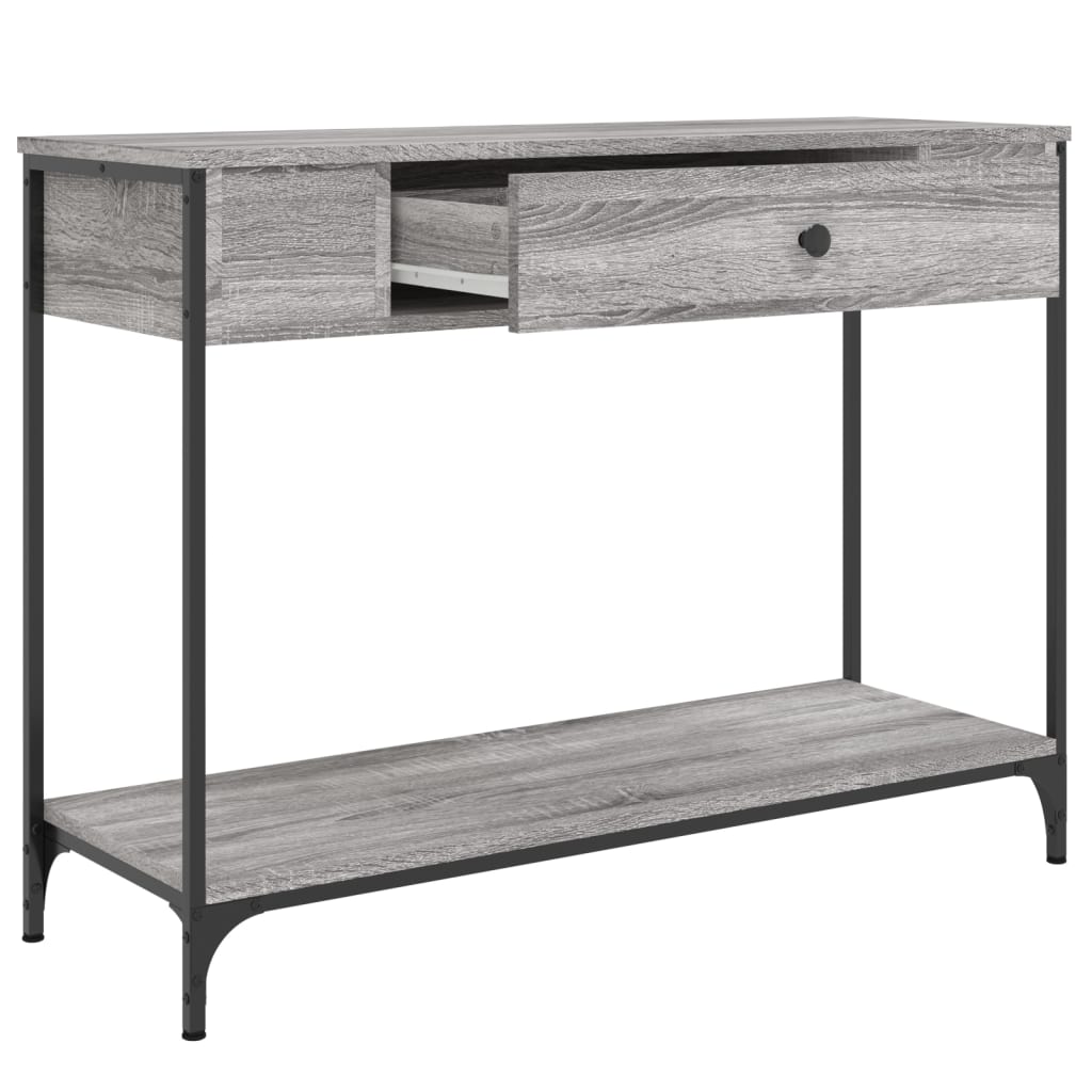 Wandtafel 100X34,5X75 Cm Bewerkt Hout Grijs Sonoma Eikenkleurig