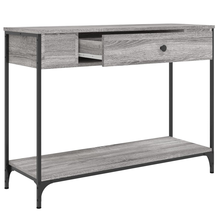 Wandtafel 100X34,5X75 Cm Bewerkt Hout Grijs Sonoma Eikenkleurig