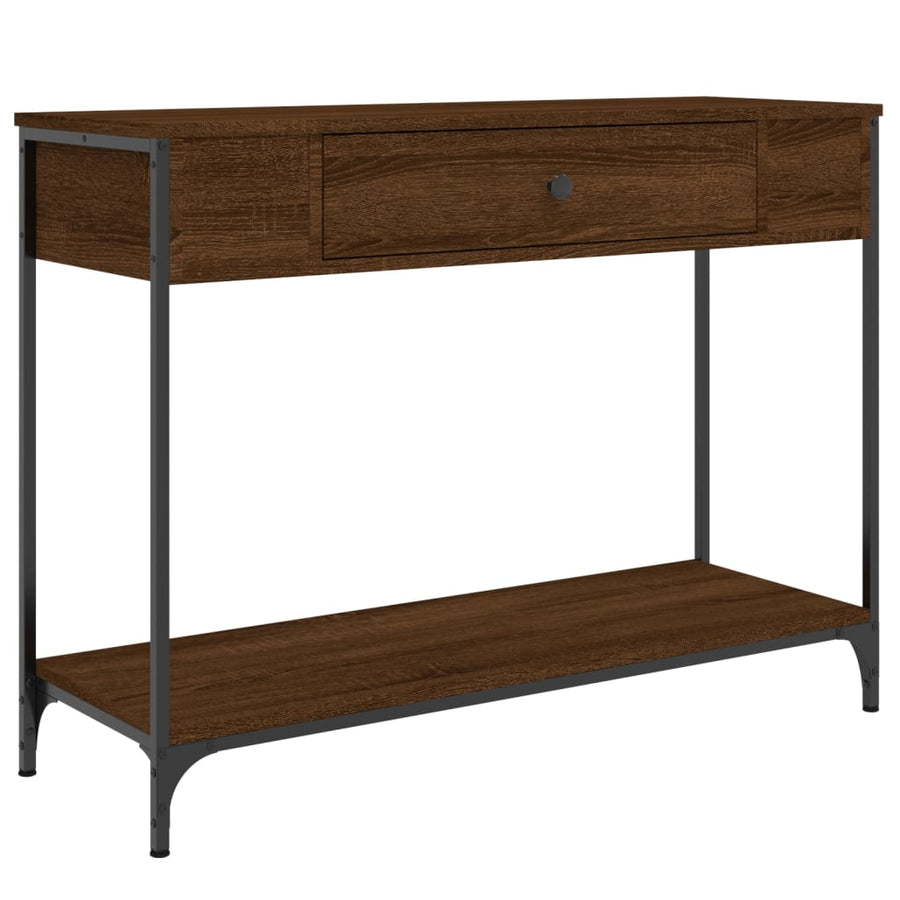 Wandtafel 100X34,5X75 Cm Bewerkt Hout Bruin Eikenkleur