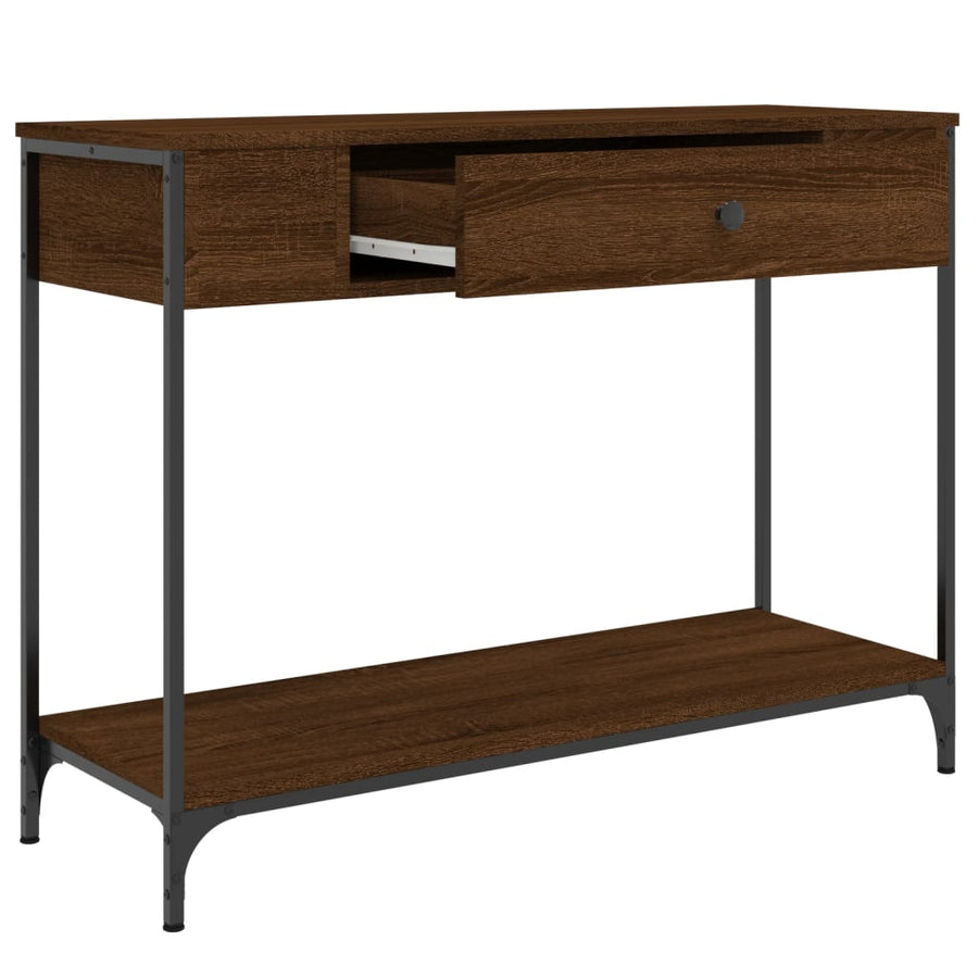 Wandtafel 100X34,5X75 Cm Bewerkt Hout Bruin Eikenkleur