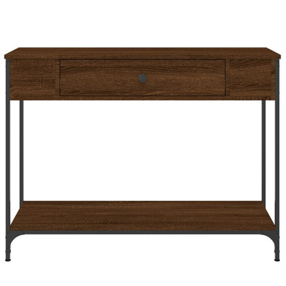 Wandtafel 100X34,5X75 Cm Bewerkt Hout Bruin Eikenkleur