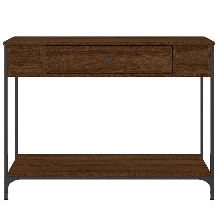 Wandtafel 100X34,5X75 Cm Bewerkt Hout Bruin Eikenkleur