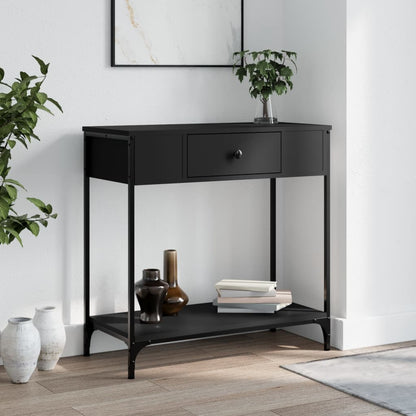 Wandtafel 75X34,5X75 Cm Bewerkt Hout Zwart