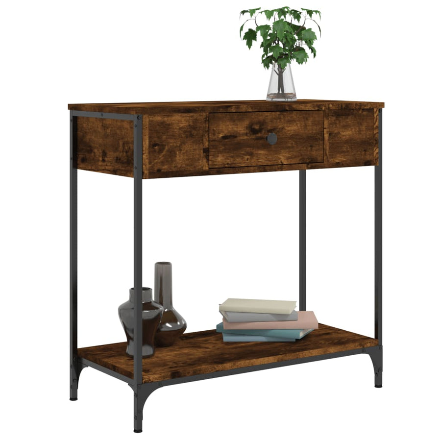 Wandtafel 75X34,5X75 Cm Bewerkt Hout Gerookt Eikenkleurig