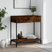 Wandtafel 75x34,5x75 cm bewerkt hout gerookt eiken