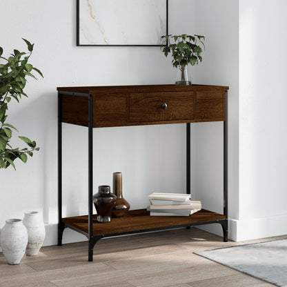 Wandtafel 75X34,5X75 Cm Bewerkt Hout Bruin Eikenkleur
