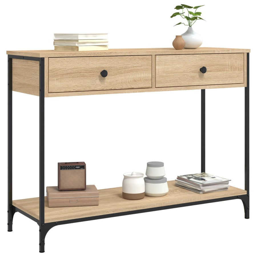 Wandtafel 00X34,5X75 Cm Bewerkt Hout Kleurig 1 100 x 34.5 x 75 cm Sonoma eiken