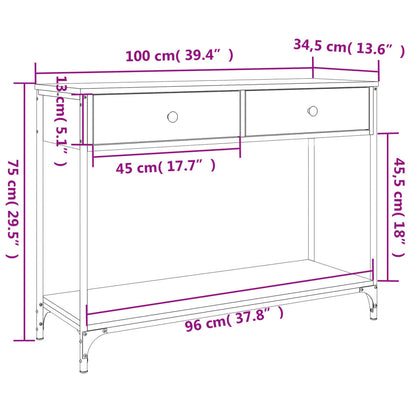 Wandtafel 00X34,5X75 Cm Bewerkt Hout Kleurig 1 100 x 34.5 x 75 cm Sonoma eiken