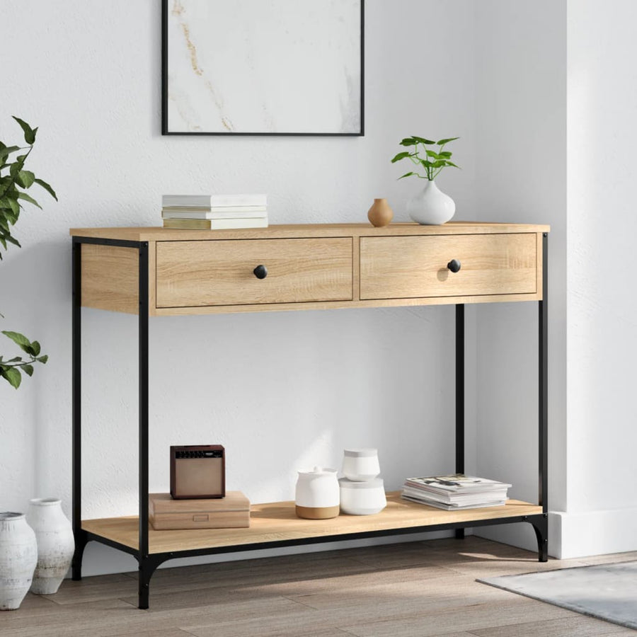 Wandtafel 00X34,5X75 Cm Bewerkt Hout Kleurig 1 100 x 34.5 x 75 cm Sonoma eiken