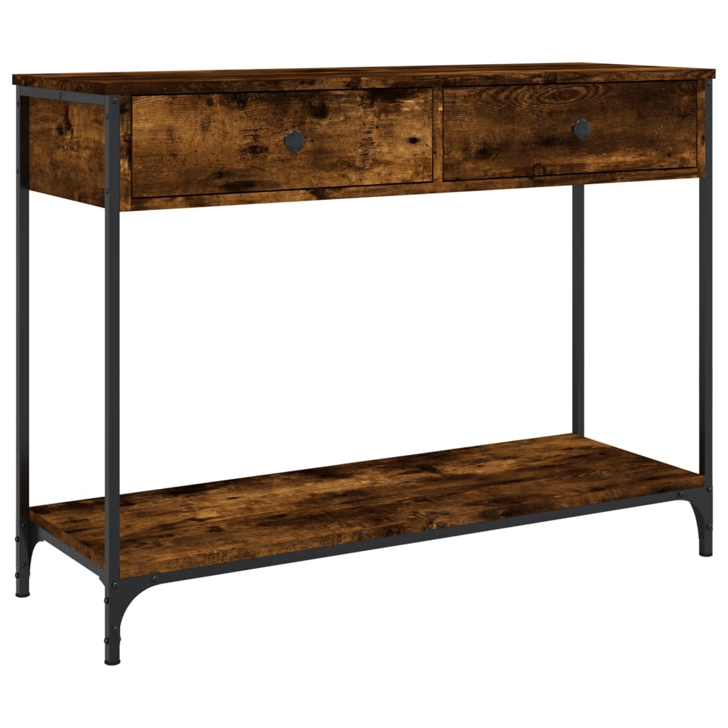 Wandtafel 100X34,5X75 Cm Bewerkt Hout Gerookt Eikenkleurig