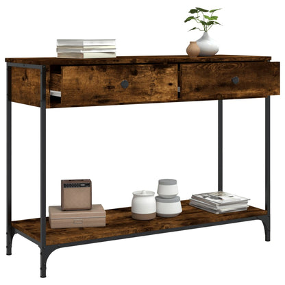 Wandtafel 100X34,5X75 Cm Bewerkt Hout Gerookt Eikenkleurig