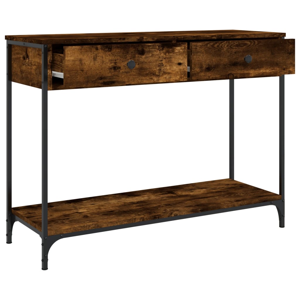 Wandtafel 100X34,5X75 Cm Bewerkt Hout Gerookt Eikenkleurig