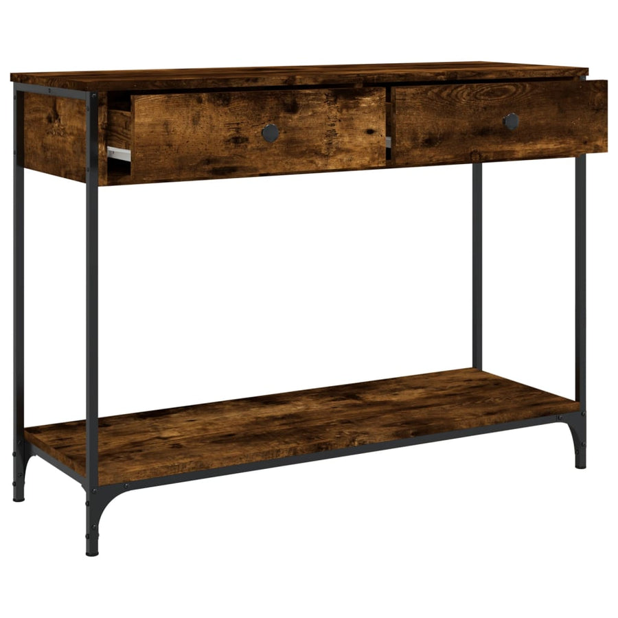 Wandtafel 100X34,5X75 Cm Bewerkt Hout Gerookt Eikenkleurig