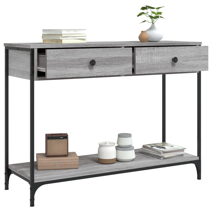 Wandtafel 100X34,5X75 Cm Bewerkt Hout Grijs Sonoma Eikenkleurig