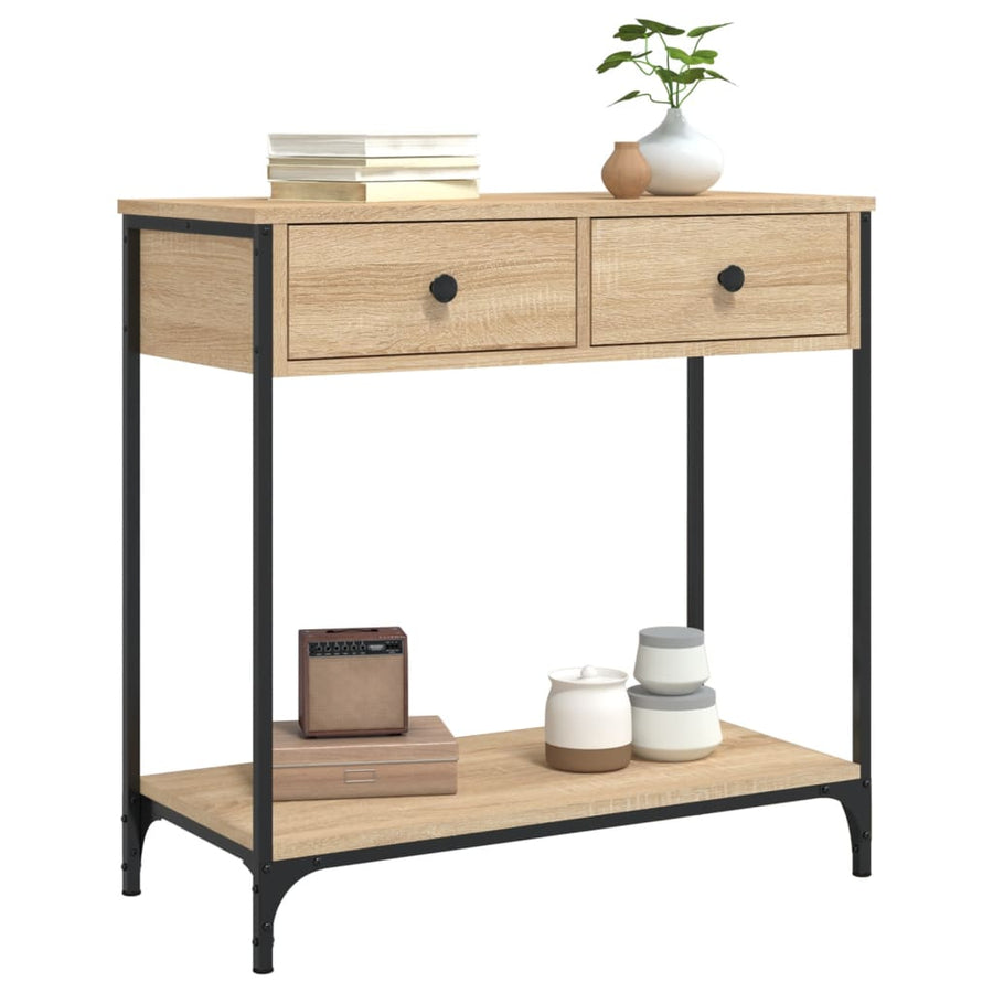 Wandtafel 75X34,5X75 Cm Bewerkt Hout Sonoma Eikenkleurig 1 75 x 34.5 x 75 cm