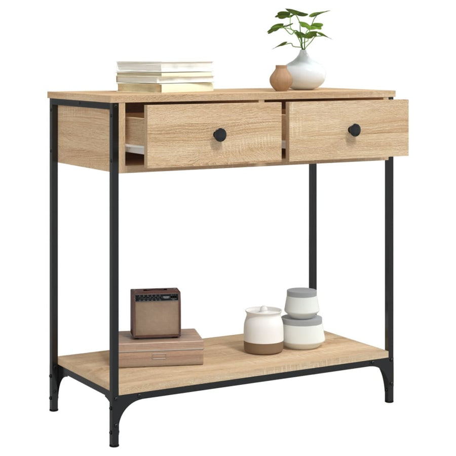 Wandtafel 75X34,5X75 Cm Bewerkt Hout Sonoma Eikenkleurig 1 75 x 34.5 x 75 cm