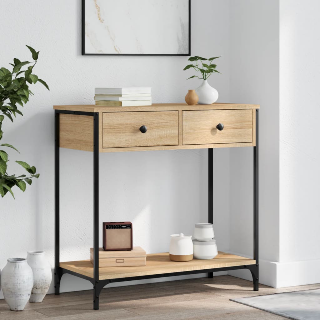 Wandtafel 75X34,5X75 Cm Bewerkt Hout Sonoma Eikenkleurig 1 75 x 34.5 x 75 cm