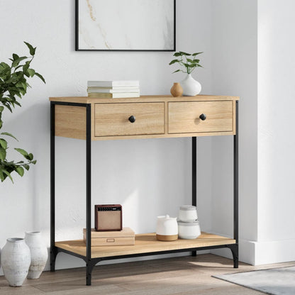 Wandtafel 75X34,5X75 Cm Bewerkt Hout Sonoma Eikenkleurig 1 75 x 34.5 x 75 cm