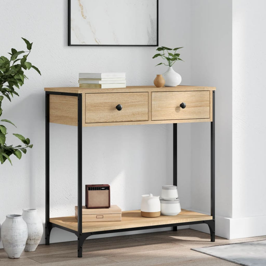 Wandtafel 75X34,5X75 Cm Bewerkt Hout Sonoma Eikenkleurig 1 75 x 34.5 x 75 cm