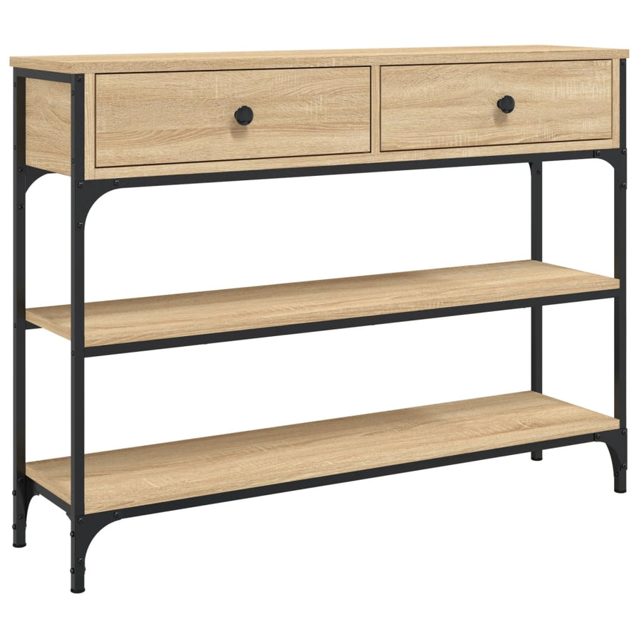 Wandtafel Bewerkt Hout Kleurig 100 x 25 x 75 cm Sonoma eiken