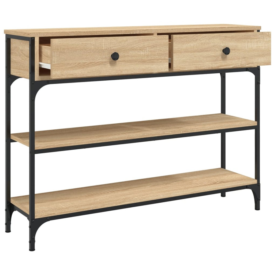 Wandtafel Bewerkt Hout Kleurig 100 x 25 x 75 cm Sonoma eiken
