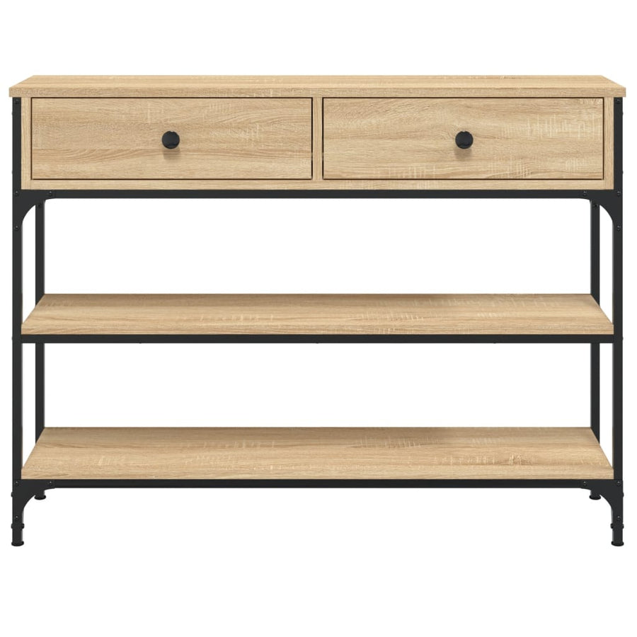 Wandtafel Bewerkt Hout Kleurig 100 x 25 x 75 cm Sonoma eiken