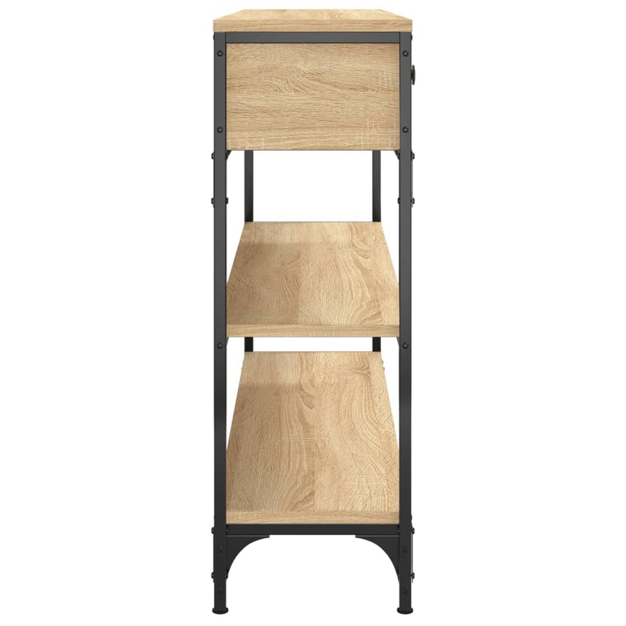 Wandtafel Bewerkt Hout Kleurig 100 x 25 x 75 cm Sonoma eiken