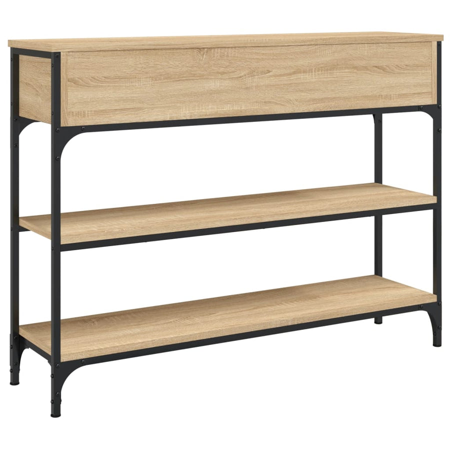 Wandtafel Bewerkt Hout Kleurig 100 x 25 x 75 cm Sonoma eiken