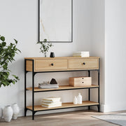 Wandtafel 100x25x75 cm sonoma eiken bewerkt hout