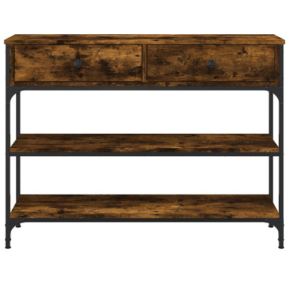 Wandtafel 100X25X75 Cm Bewerkt Hout Gerookt Eikenkleurig