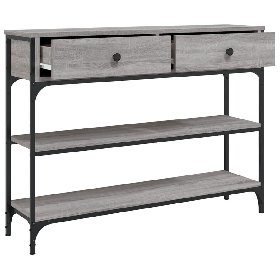 Wandtafel Bewerkt Hout Eikenkleurig 100 x 25 x 75 cm Grijs sonoma