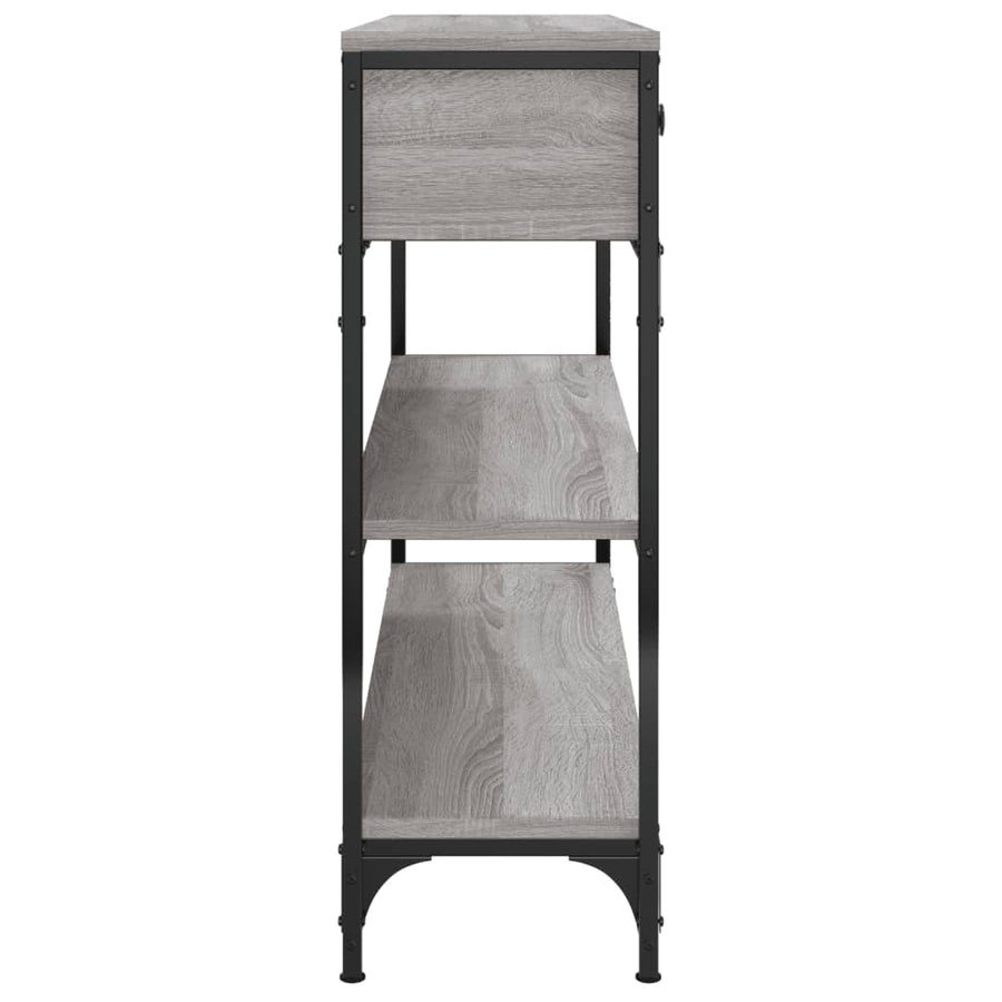 Wandtafel Bewerkt Hout Eikenkleurig 100 x 25 x 75 cm Grijs sonoma