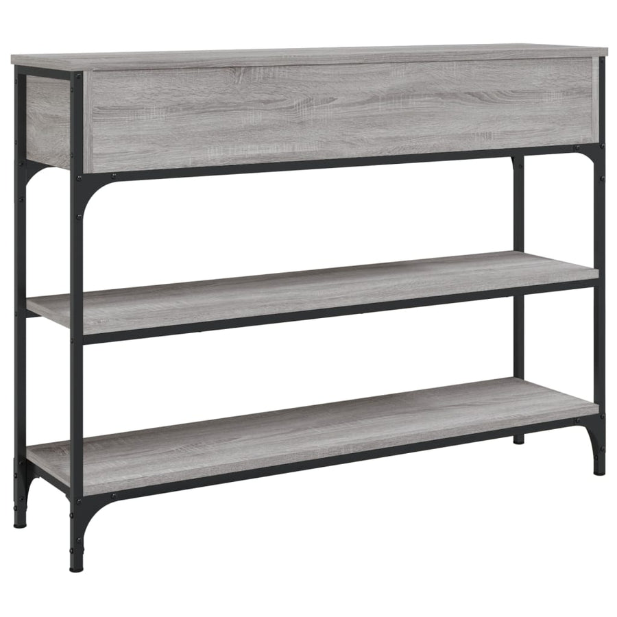 Wandtafel Bewerkt Hout Eikenkleurig 100 x 25 x 75 cm Grijs sonoma