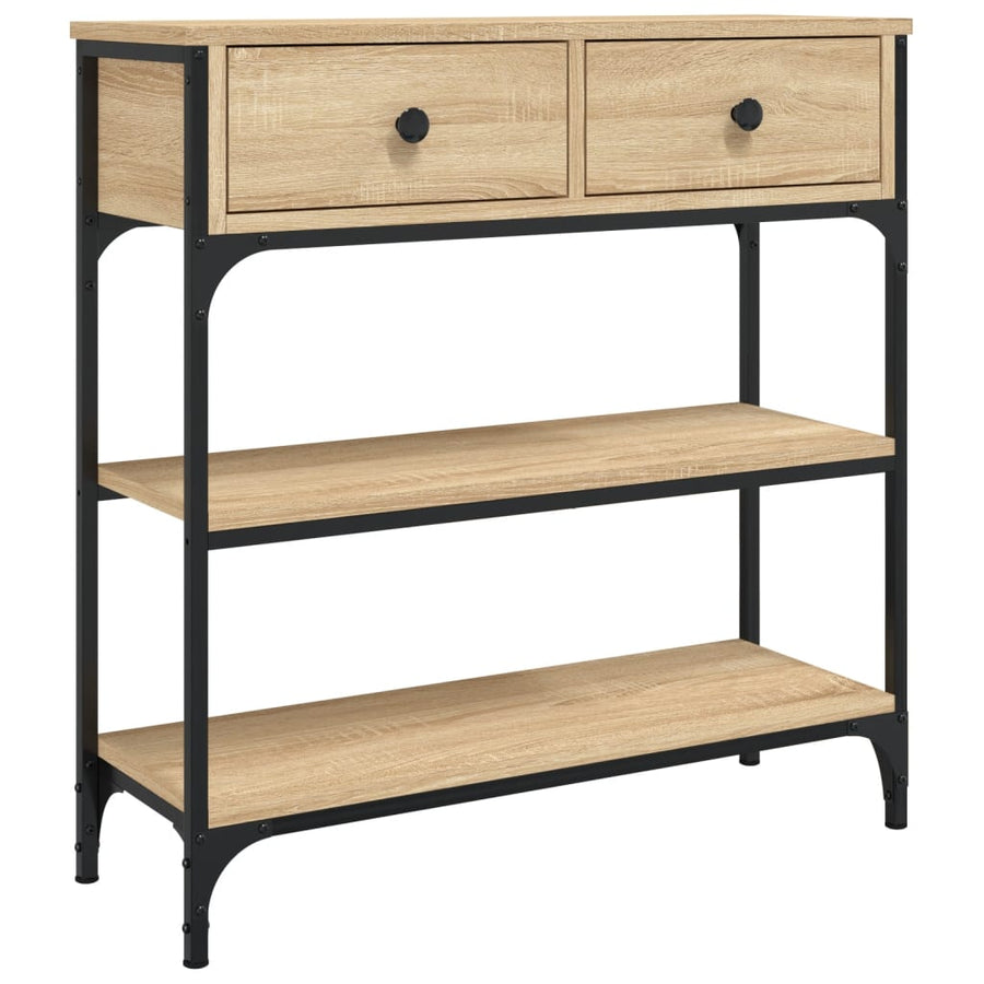 Wandtafel 72,5X25X75 Cm Bewerkt Hout Sonoma Eikenkleurig 1 72.5 x 25 x 75 cm