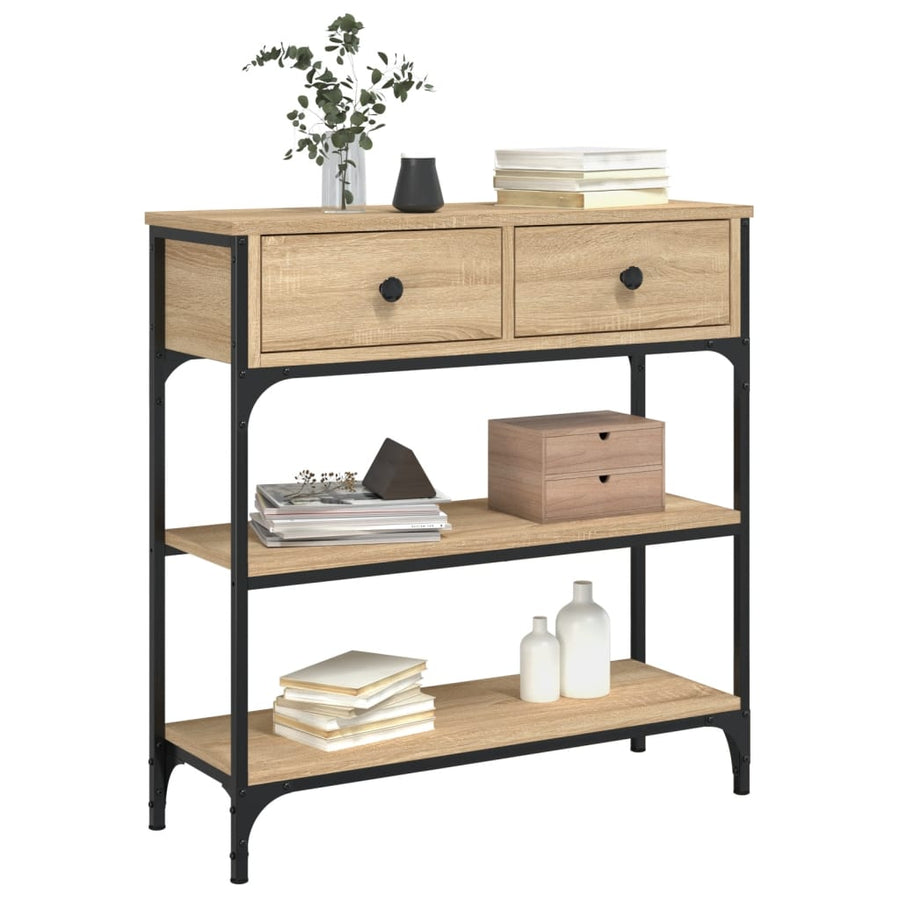 Wandtafel 72,5X25X75 Cm Bewerkt Hout Sonoma Eikenkleurig 1 72.5 x 25 x 75 cm