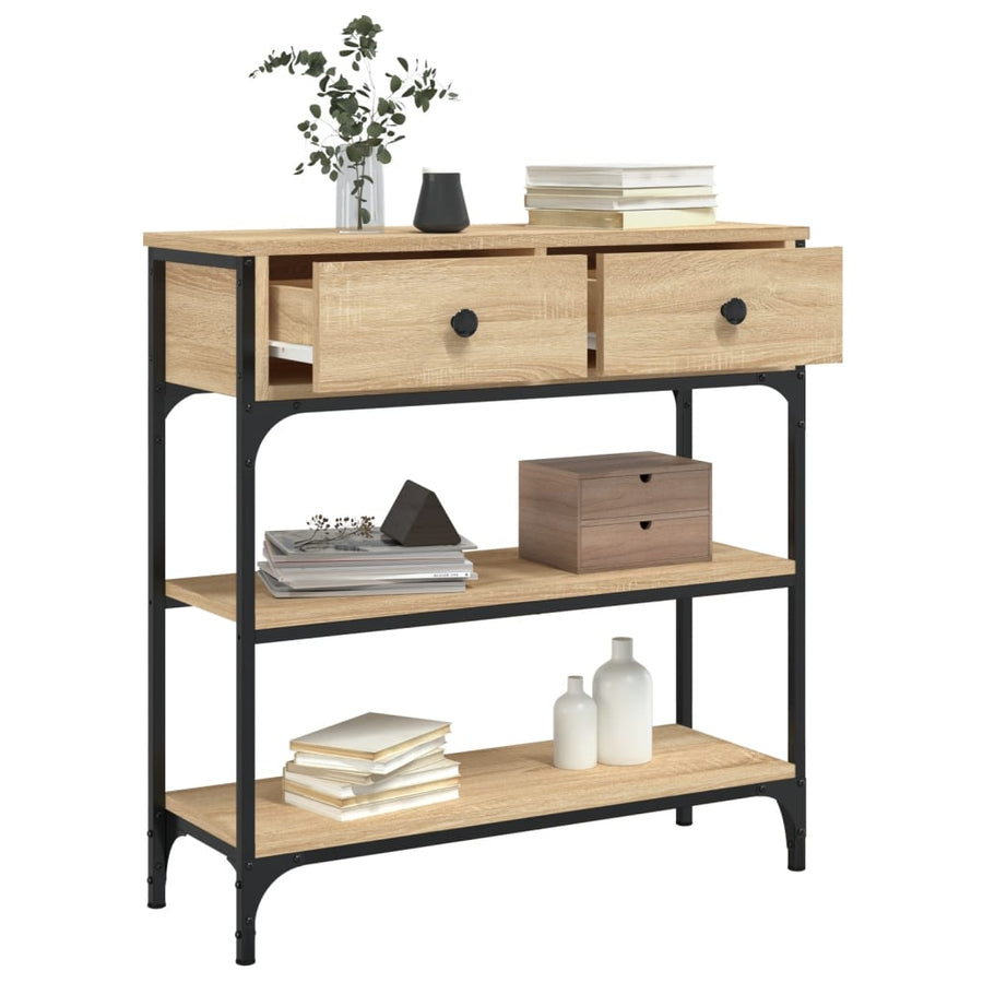 Wandtafel 72,5X25X75 Cm Bewerkt Hout Sonoma Eikenkleurig 1 72.5 x 25 x 75 cm