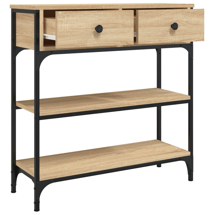 Wandtafel 72,5X25X75 Cm Bewerkt Hout Sonoma Eikenkleurig 1 72.5 x 25 x 75 cm