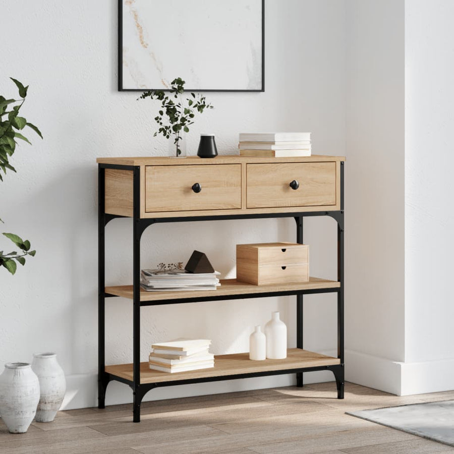 Wandtafel 72,5X25X75 Cm Bewerkt Hout Sonoma Eikenkleurig 1 72.5 x 25 x 75 cm