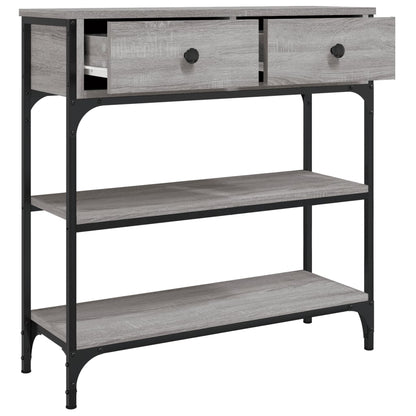 Wandtafel 72,5X25X75 Cm Bewerkt Hout Grijs Sonoma Eikenkleurig