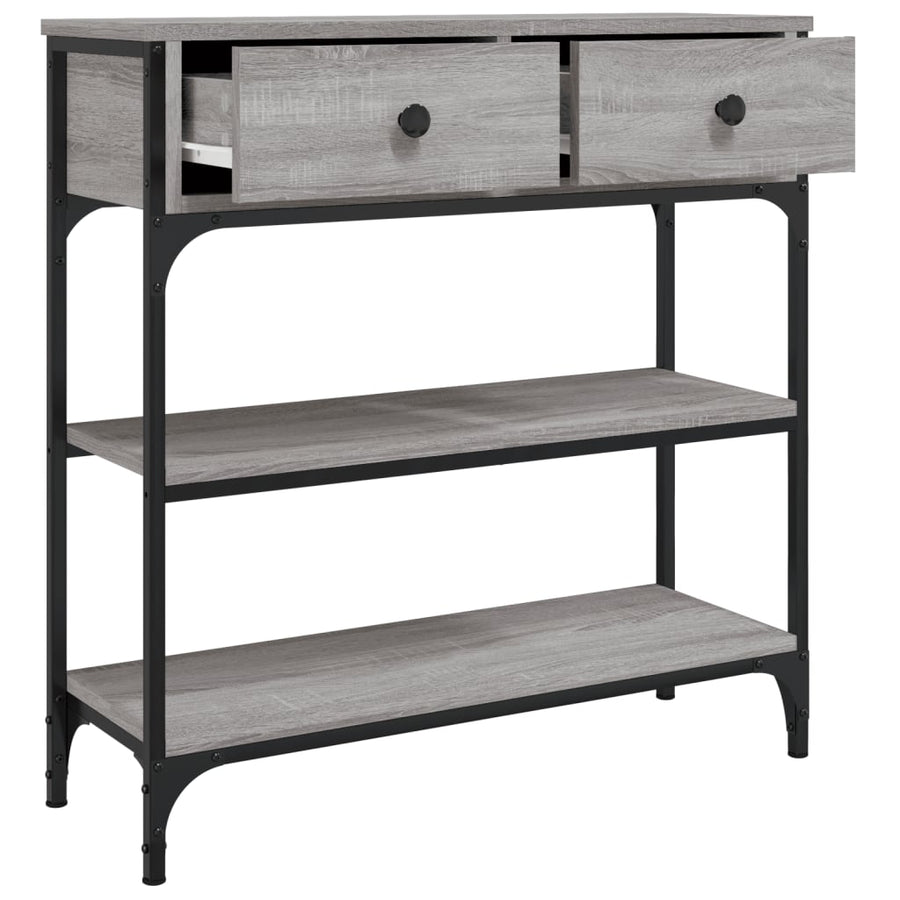 Wandtafel 72,5X25X75 Cm Bewerkt Hout Grijs Sonoma Eikenkleurig