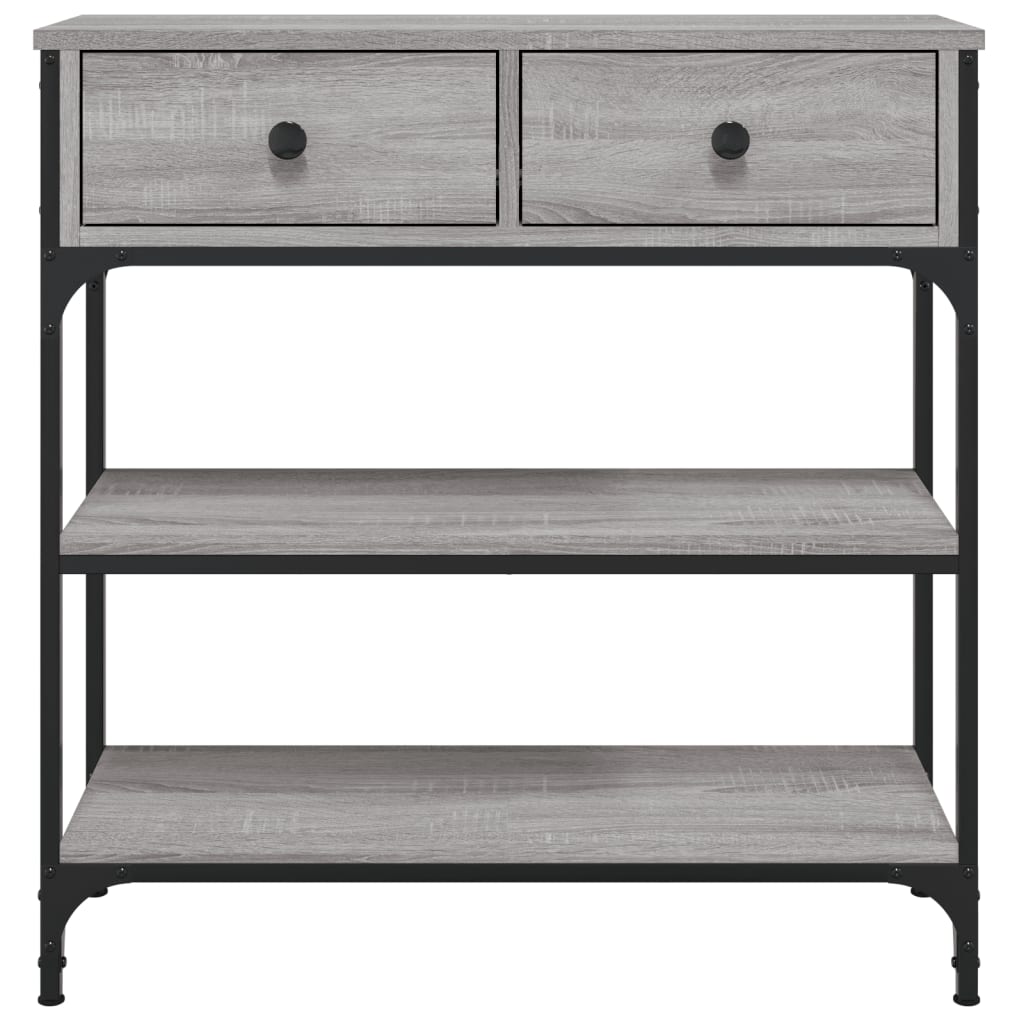 Wandtafel 72,5X25X75 Cm Bewerkt Hout Grijs Sonoma Eikenkleurig