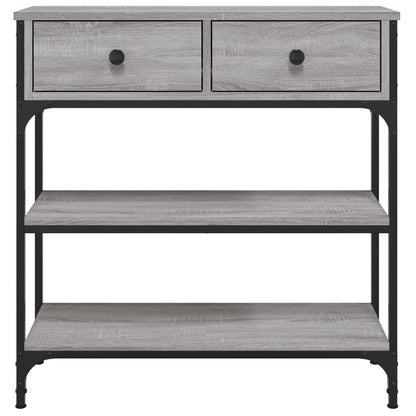 Wandtafel 72,5X25X75 Cm Bewerkt Hout Grijs Sonoma Eikenkleurig