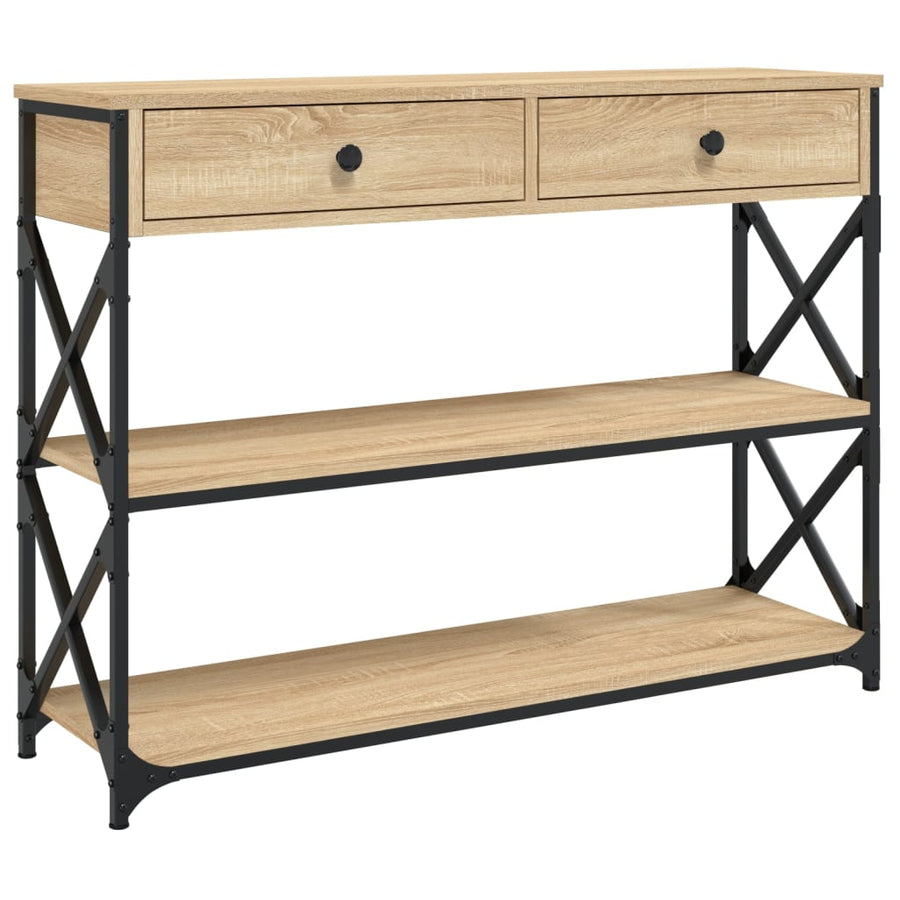 Wandtafel 100X28X75 Cm Bewerkt Hout Sonoma Eikenkleurig 100 x 28 x 75 cm