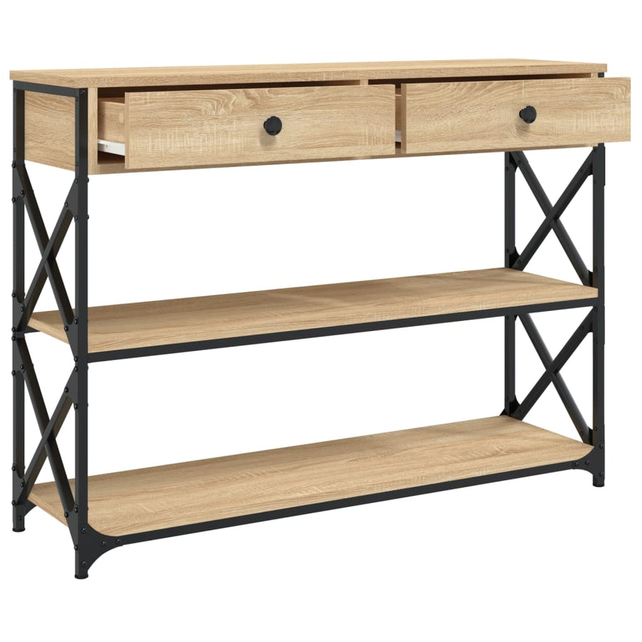 Wandtafel 100X28X75 Cm Bewerkt Hout Sonoma Eikenkleurig 100 x 28 x 75 cm