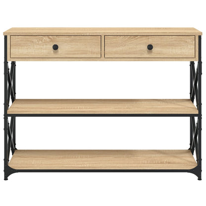 Wandtafel 100X28X75 Cm Bewerkt Hout Sonoma Eikenkleurig 100 x 28 x 75 cm