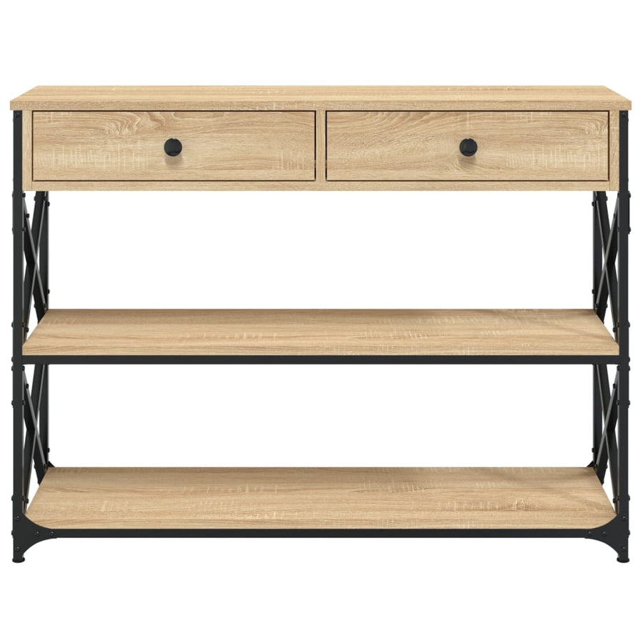 Wandtafel 100X28X75 Cm Bewerkt Hout Sonoma Eikenkleurig 100 x 28 x 75 cm